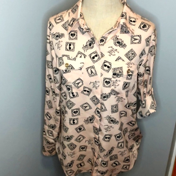 Karl Lagerfeld Paris Pink Button Down Shirt 🩷 - Picture 1 of 6